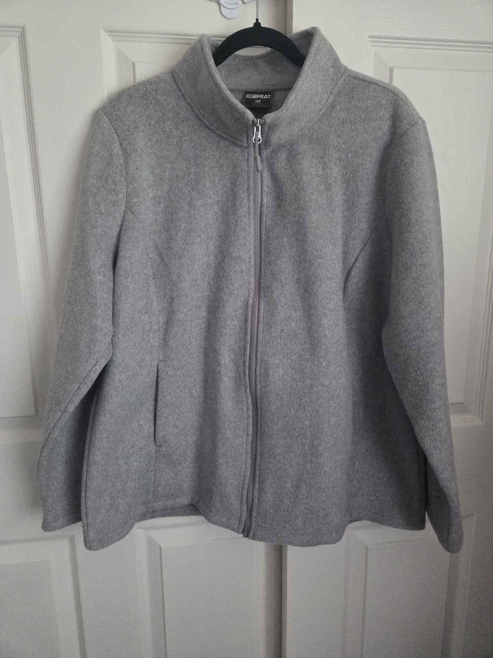 32 Degrees Light Gray Zip-Front Pea Coat